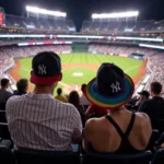 New York Yankees Rainbow Hat at Pride Night