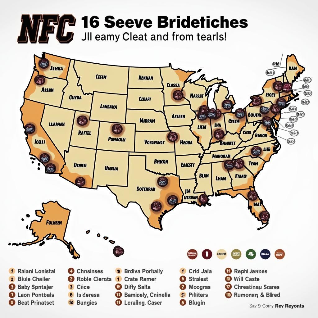 NFC Teams Map