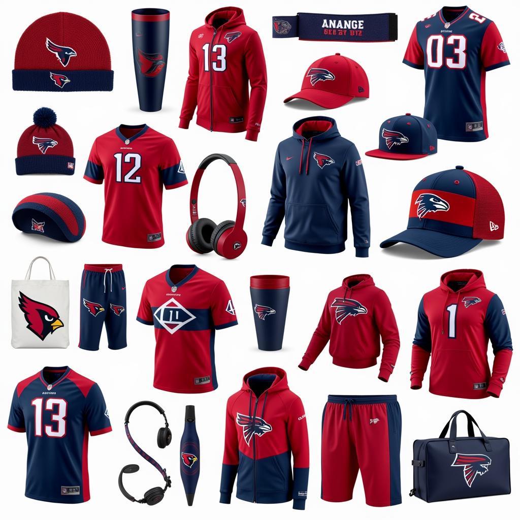 NFL Fan Gear in Red and Blue