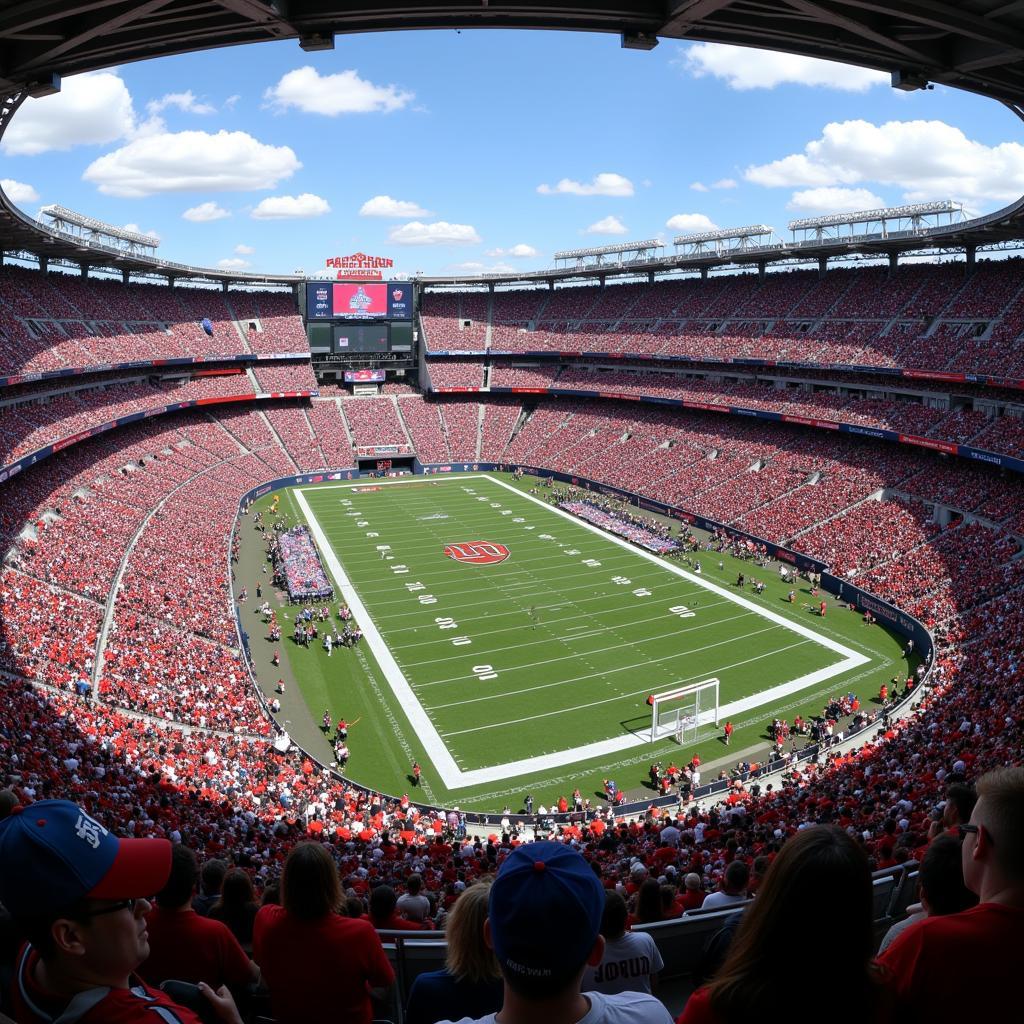 NFL Fans Cheering in a Stadium