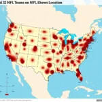 NFL Team Locations Map