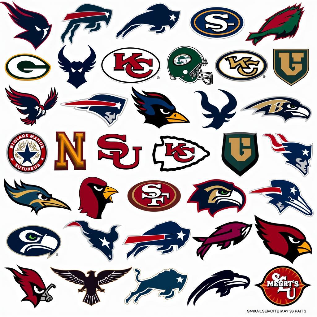 NFL Team Logos in Alphabetical Order