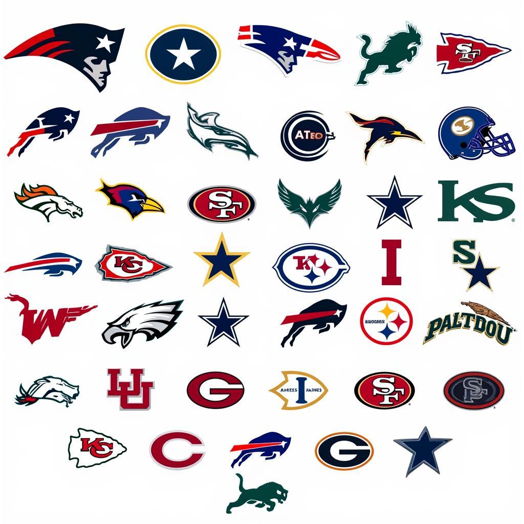 NFL Team Logos in Alphabetical Order