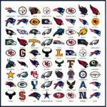 NFL Team Logos in Alphabetical Order