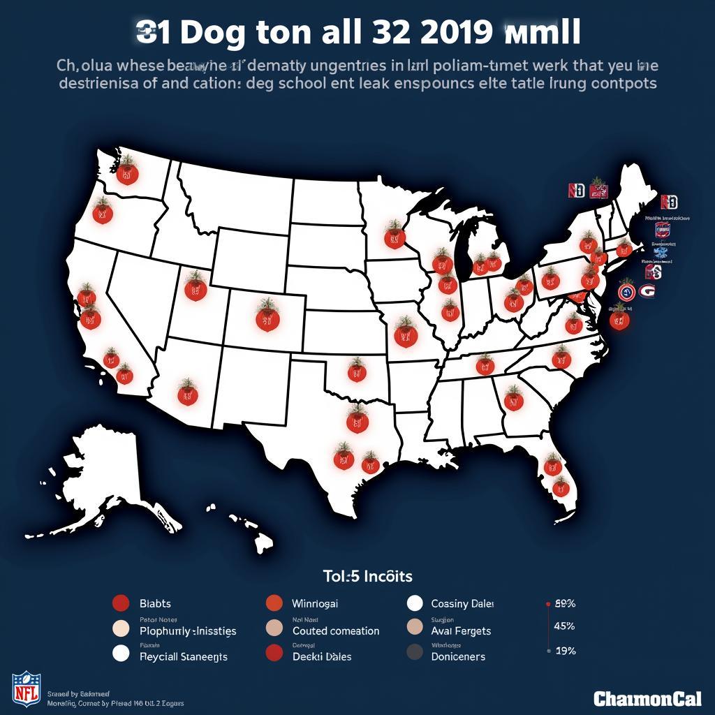 Map of NFL Teams Across America