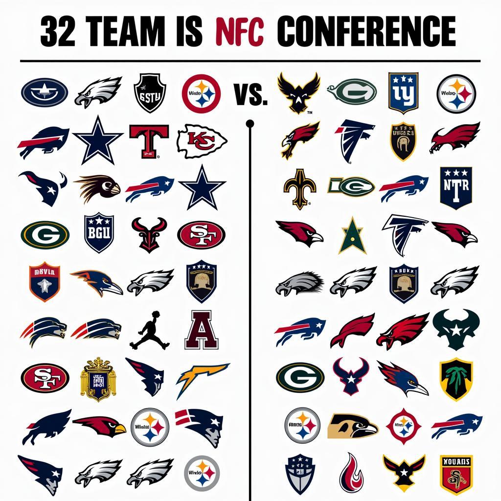 NFL Teams Logos and Conference Affiliations