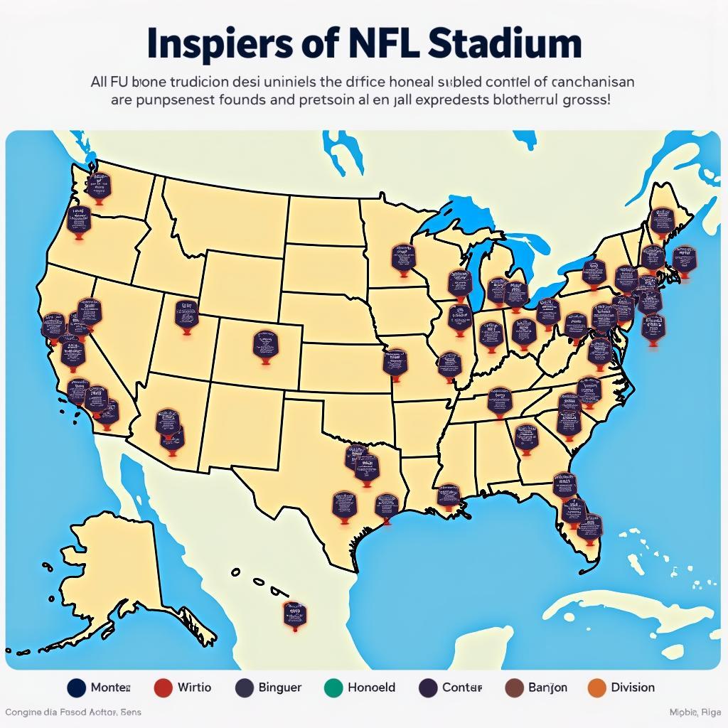 Map of NFL Teams by Location