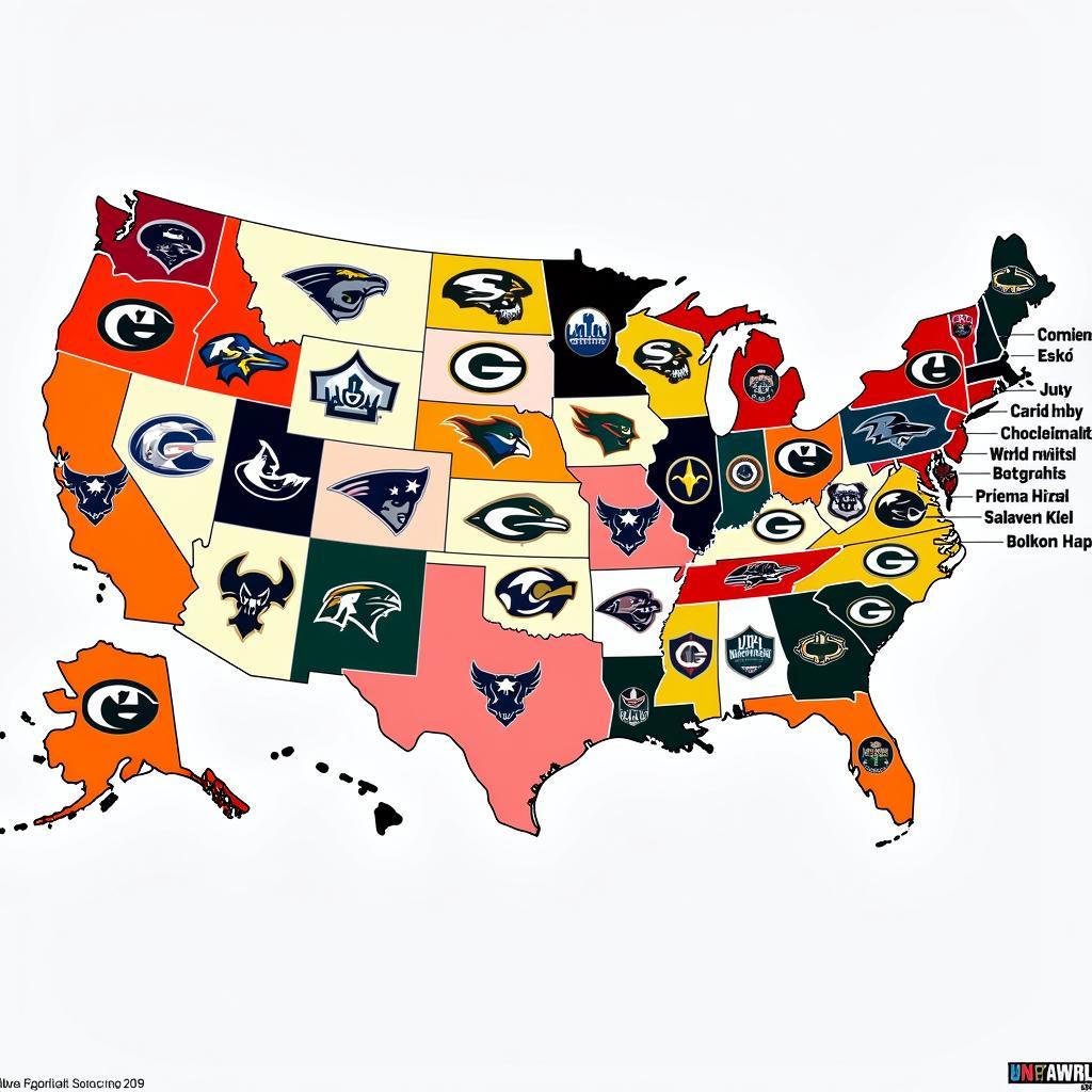 NFL Teams Map