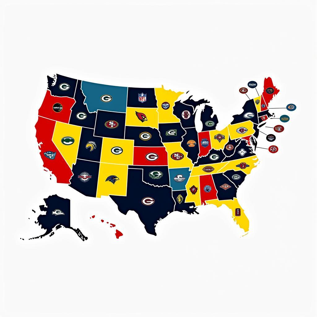 NFL Teams US Map