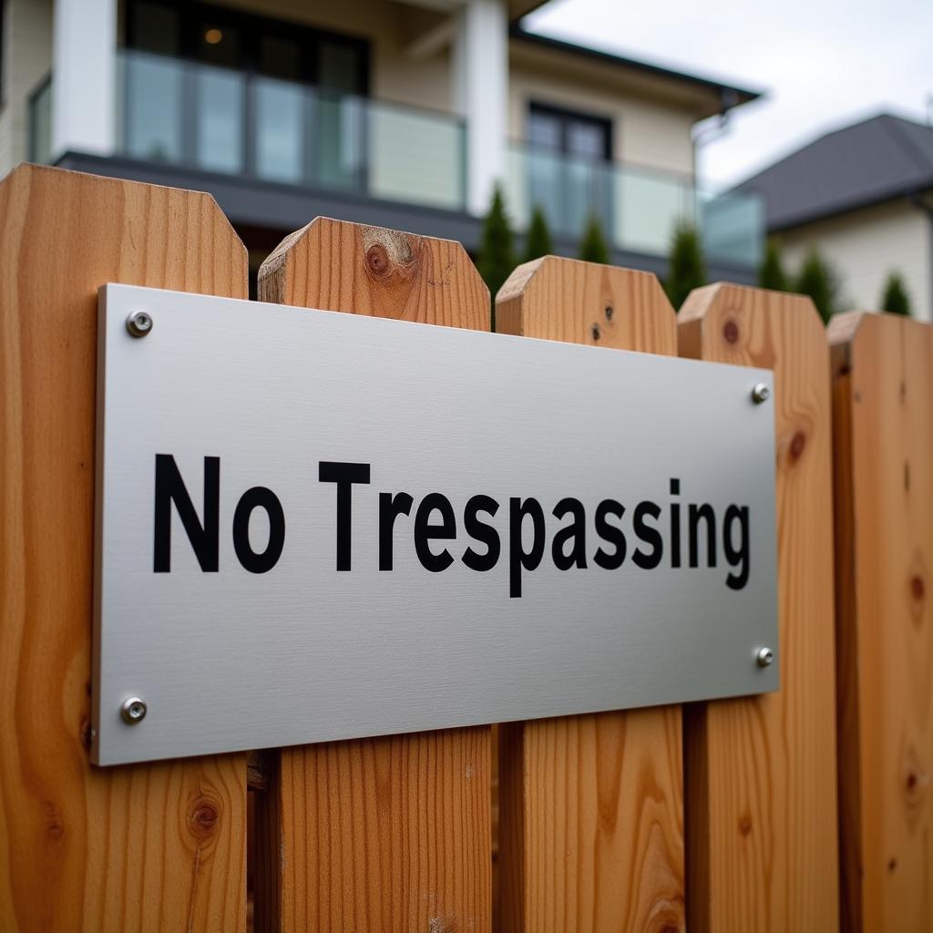 Stylish No Trespassing Signs for Modern Homes