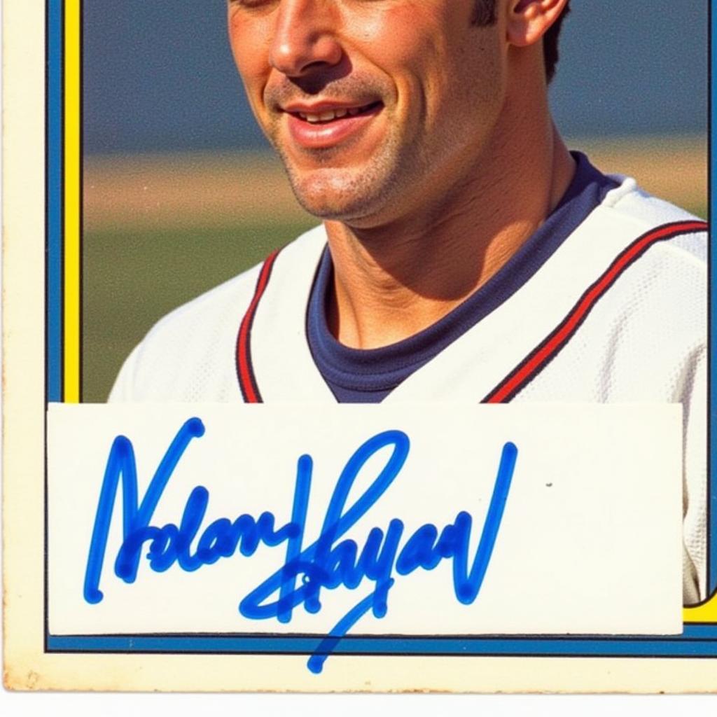 Nolan Ryan Rookie Card Close Up