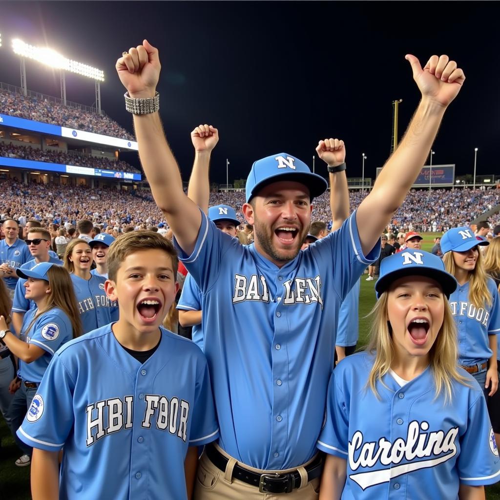 North Carolina Baseball Fans Cheering