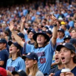 North Carolina Baseball Fans Cheering at a Minor League Game