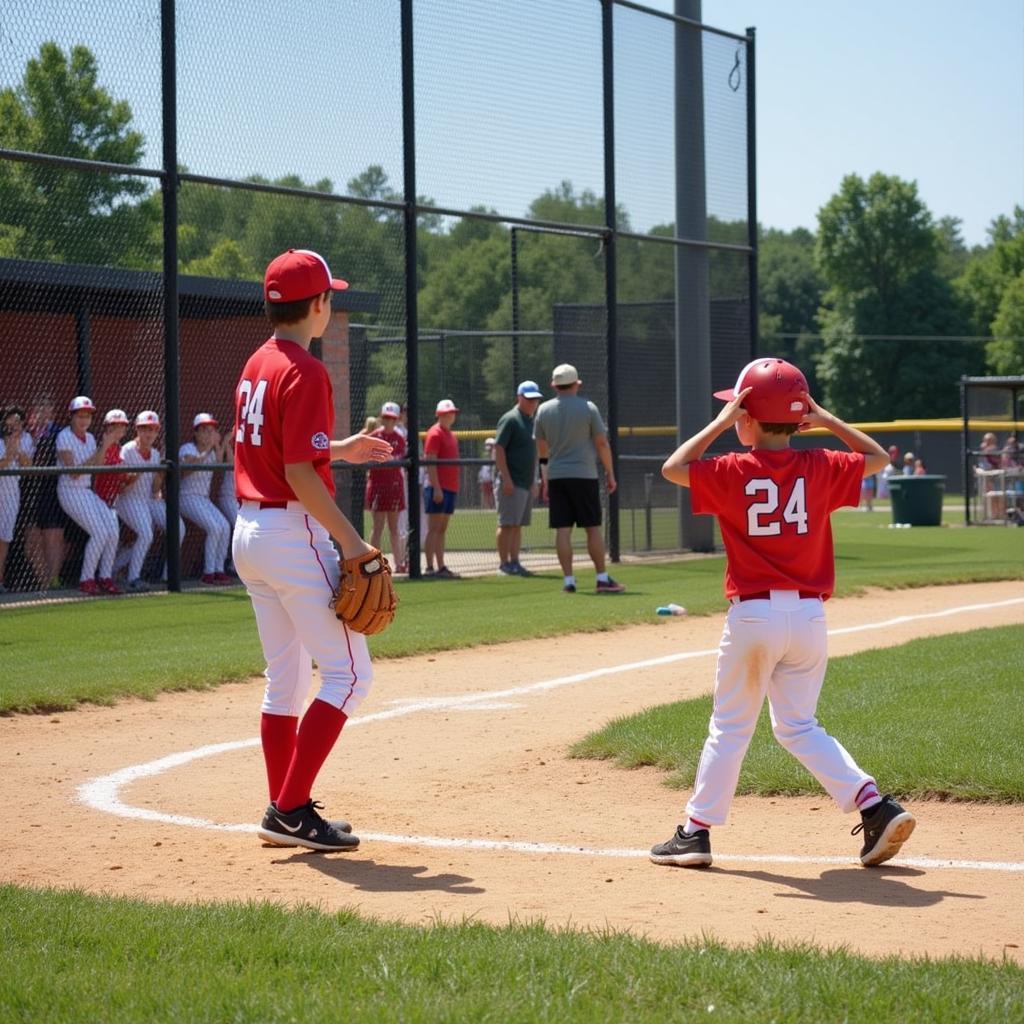 Youth Baseball Game in North Carolina