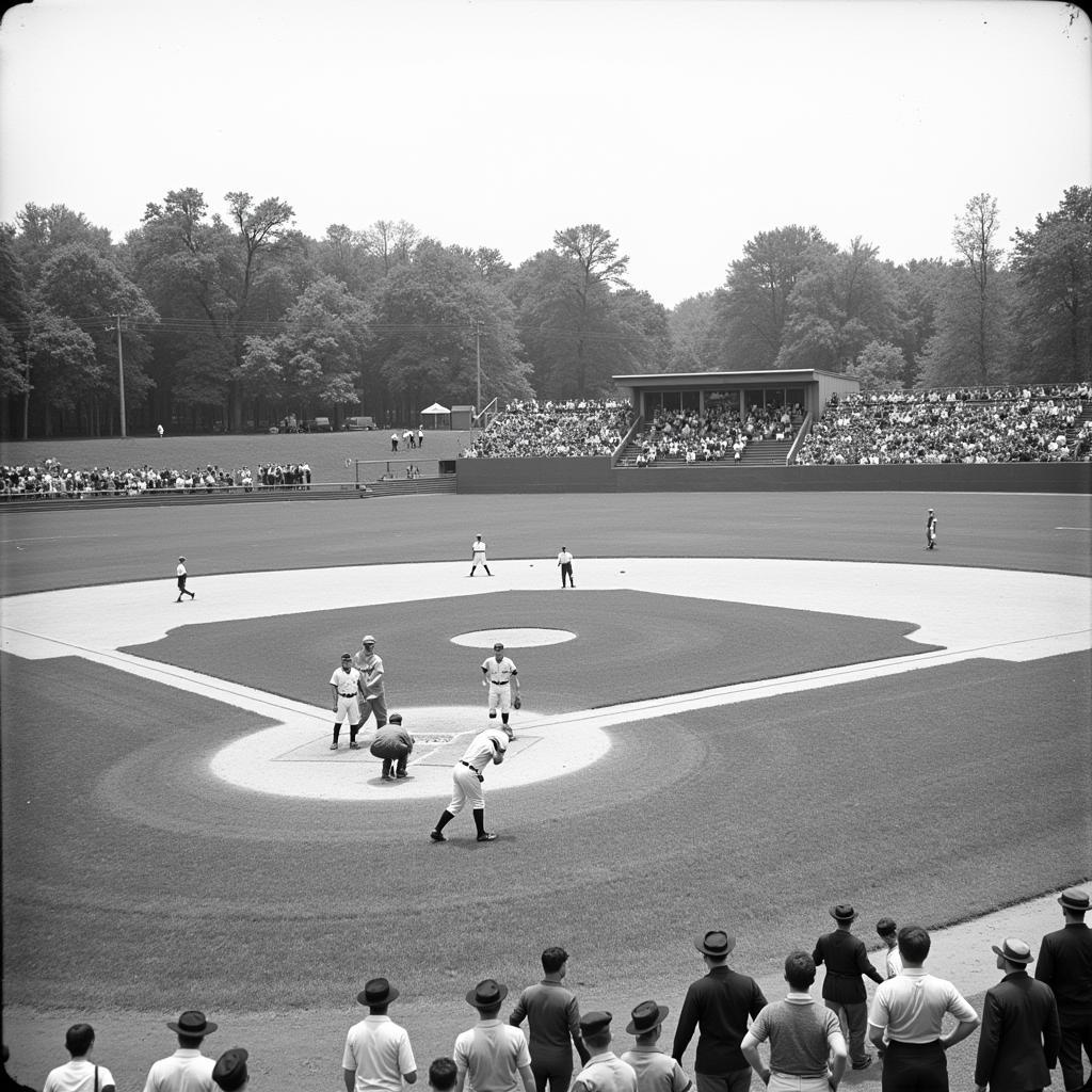 Baseball game in early 20th century Northern Virginia