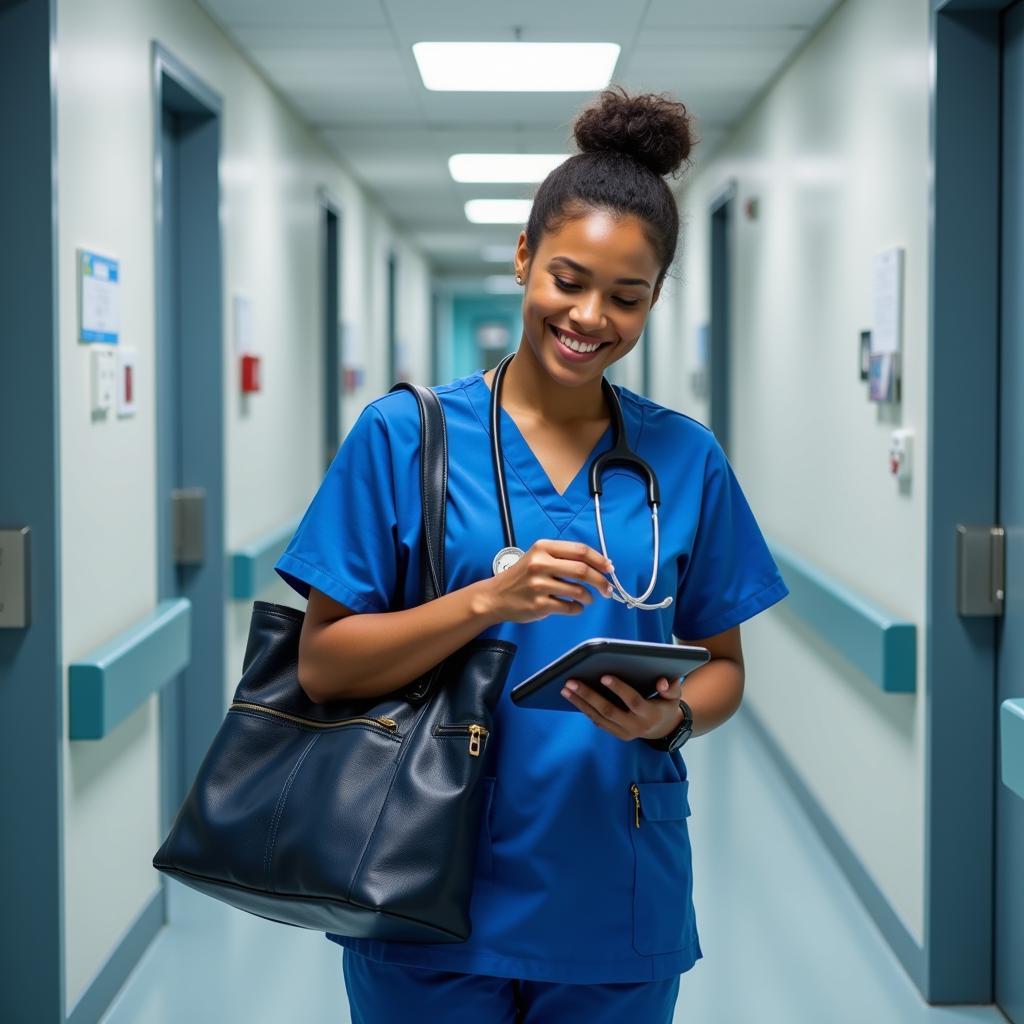 Nurse Choosing the Perfect Tote Bag