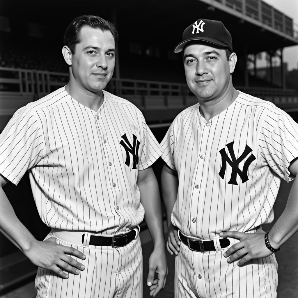 Babe Ruth and Lou Gehrig, legendary NY Yankees players