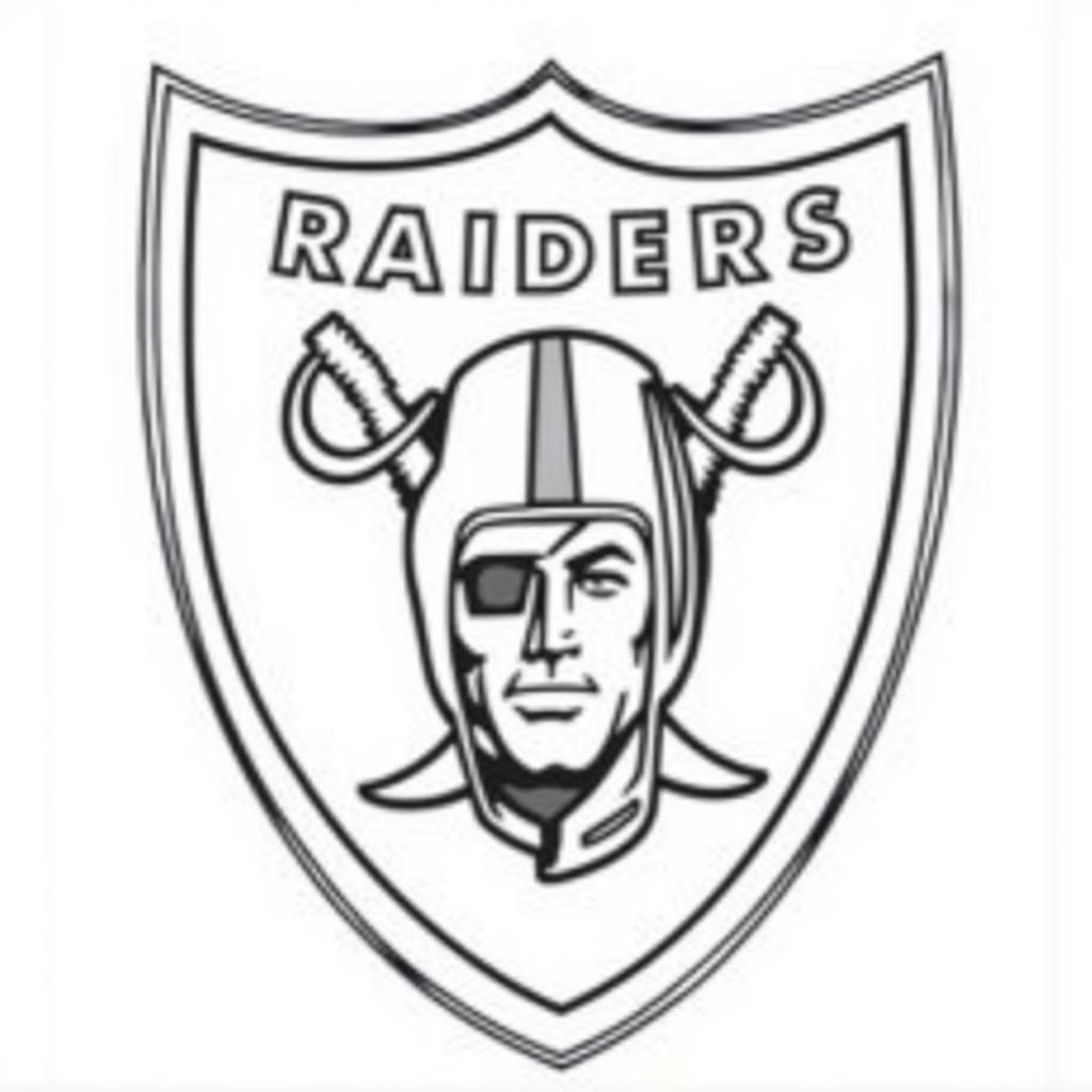 Oakland Raiders Logo Coloring Sheet