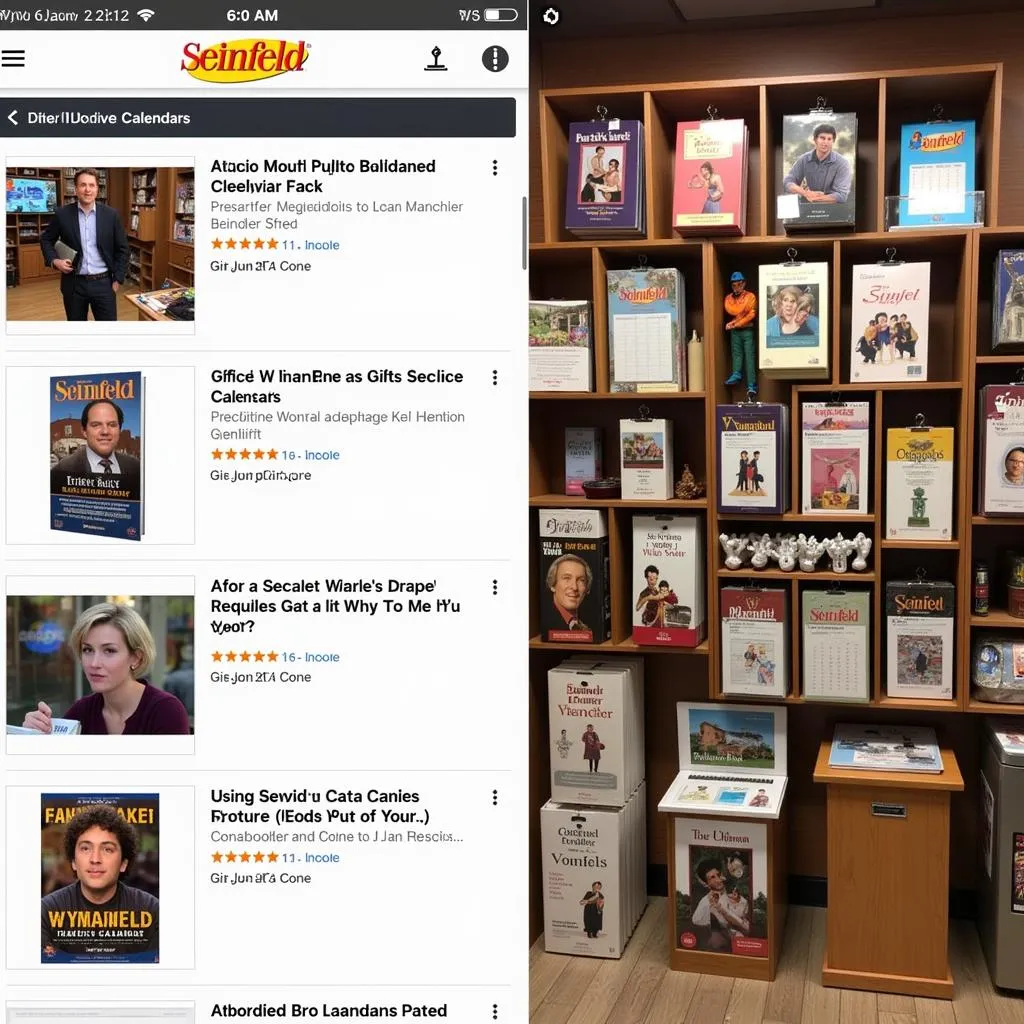 Online and offline retailers selling Seinfeld calendars