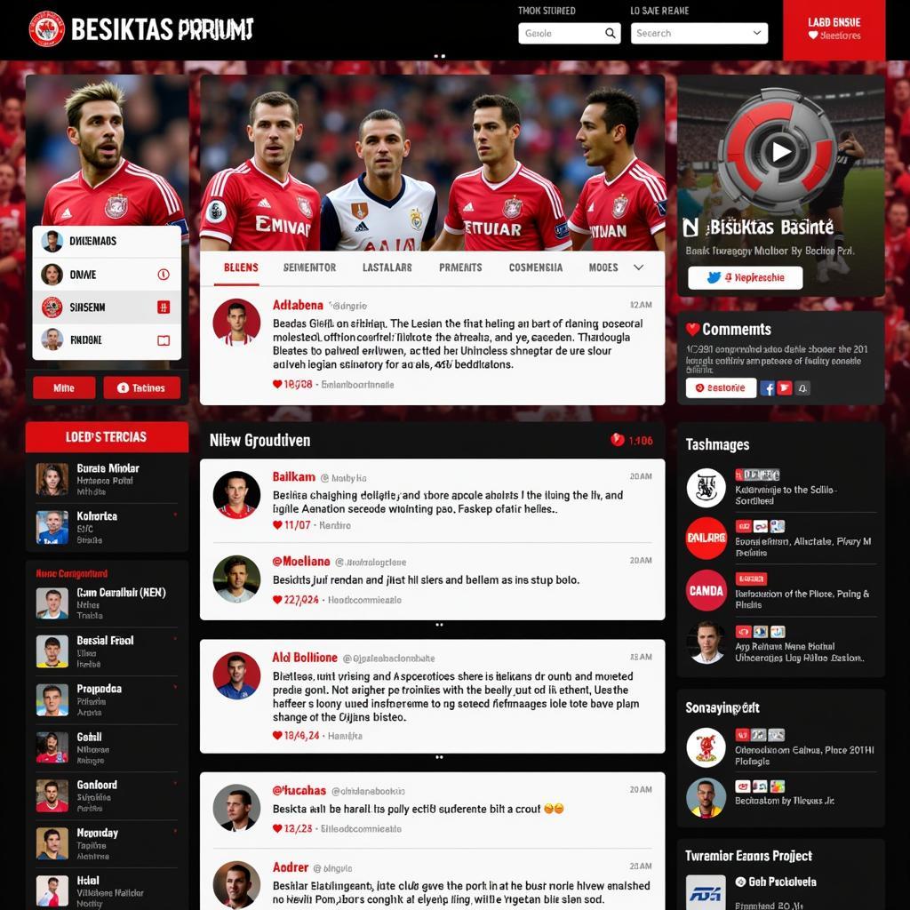 An online forum filled with comments about Besiktas