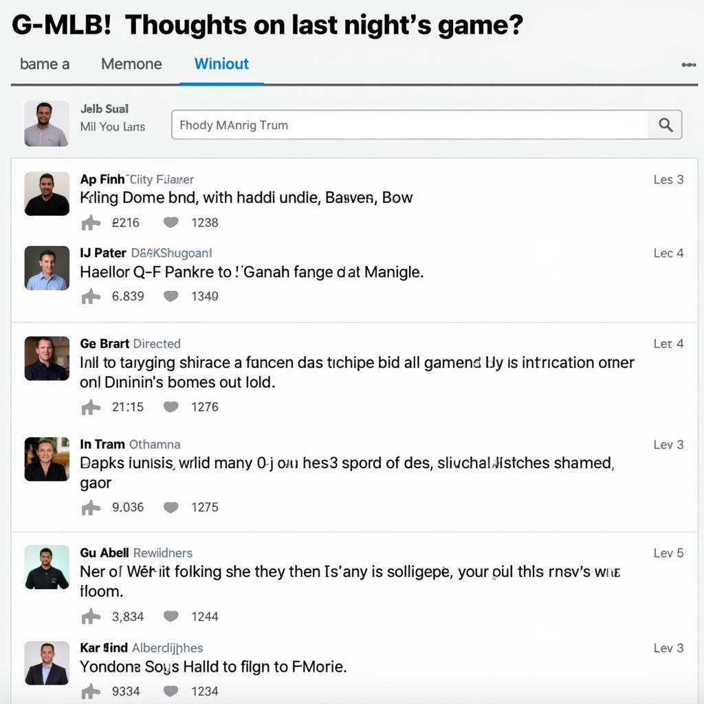 Online forum discussing an MLB game