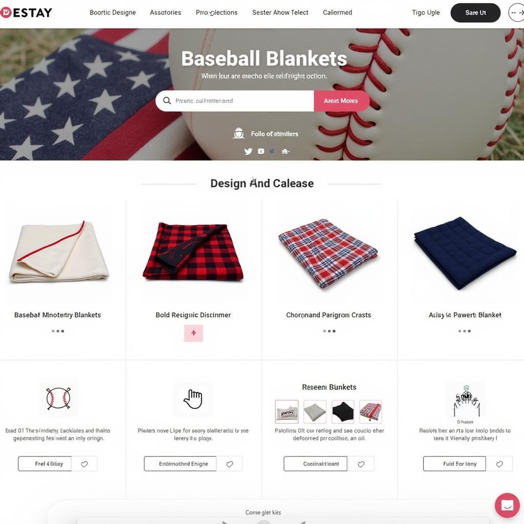 Online store offering personalized baseball blankets