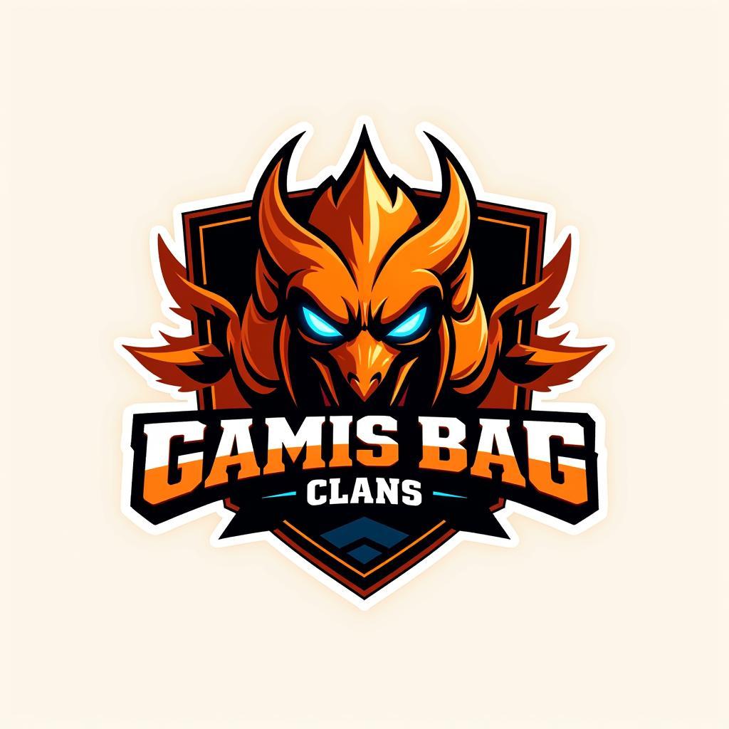 Orange-Themed Gaming Clan Logo