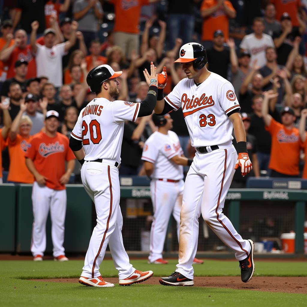 Baltimore Orioles Celebrating