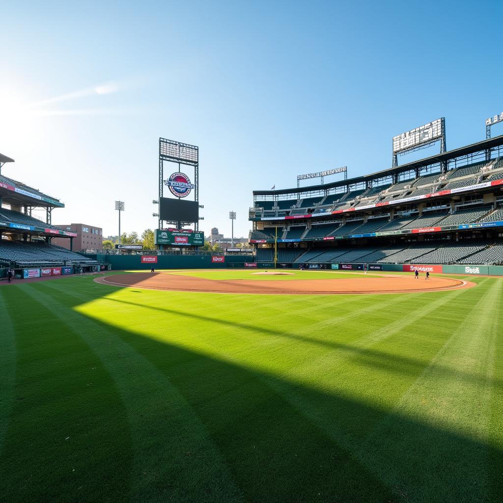 Outfield Wall at an MLB Stadium