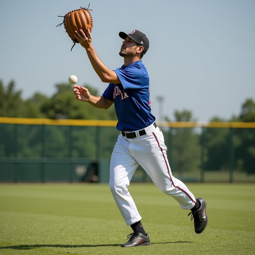 Outfielder Using a 14-Inch Glove