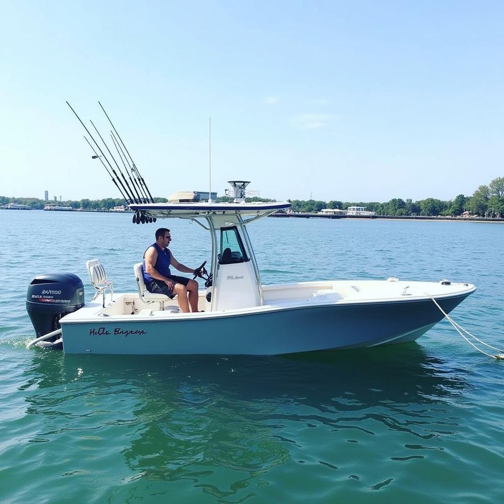 Fully Equipped Used Hells Bay Skiff on the Water