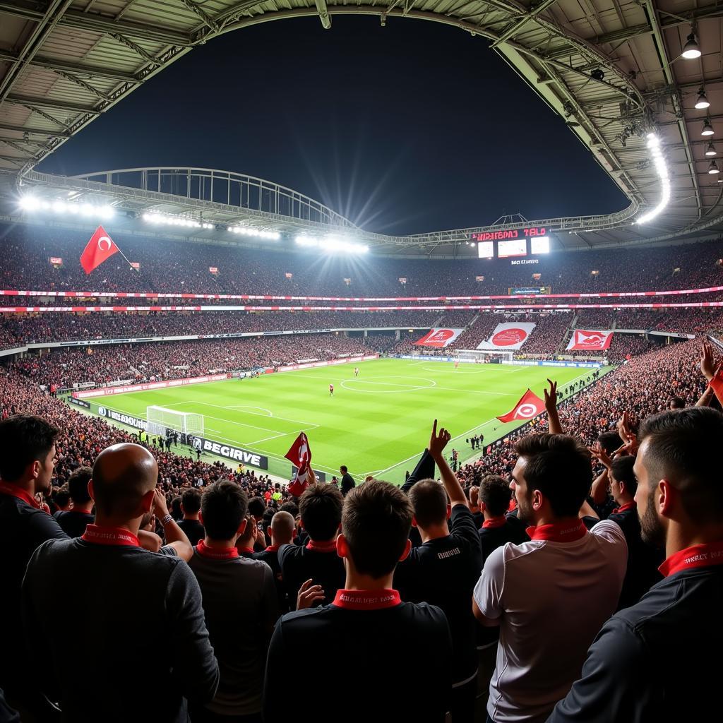 Beşiktaş Fans Creating a Powerful Atmosphere