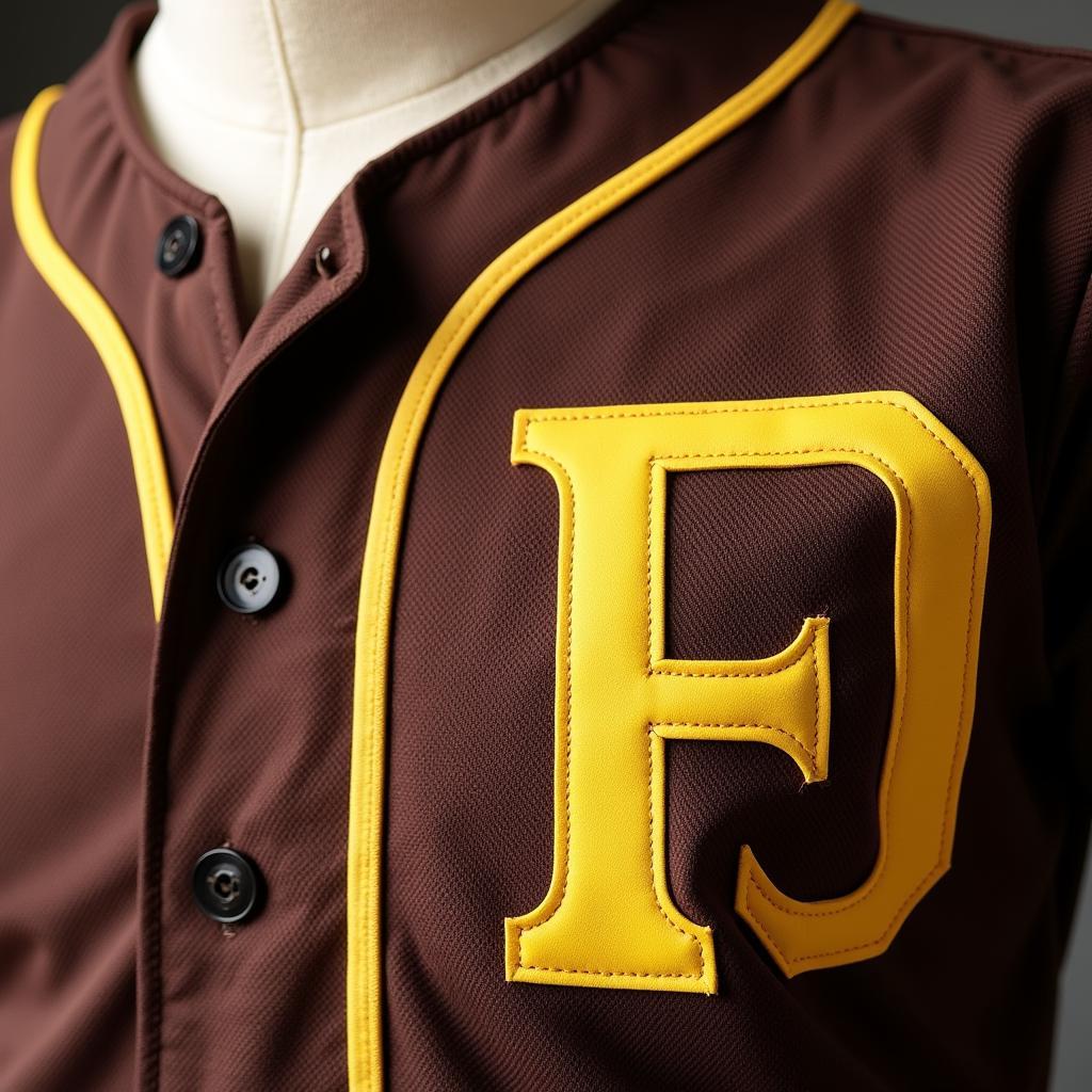 Close-up of the San Diego Padres 1984 Uniform Details