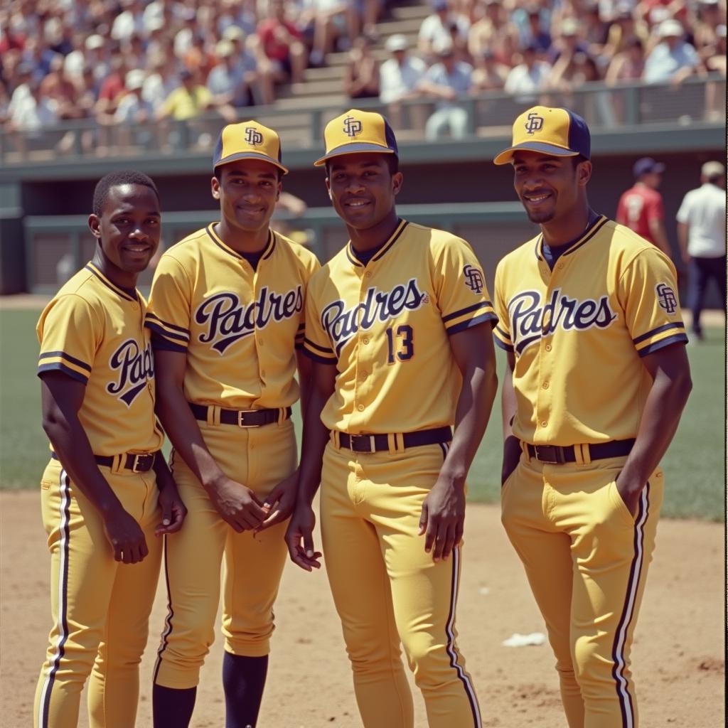 San Diego Padres Players in 1984 Home Uniforms