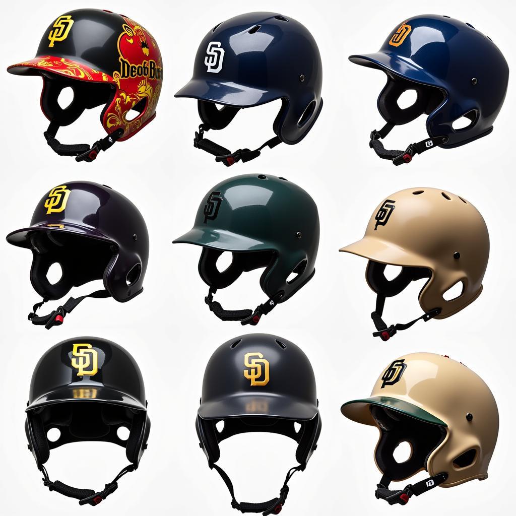 Padres Helmet Variations