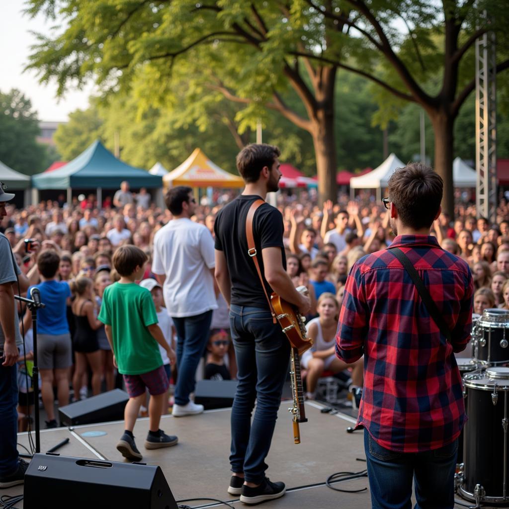 Live band performing at Park Circle Block Party