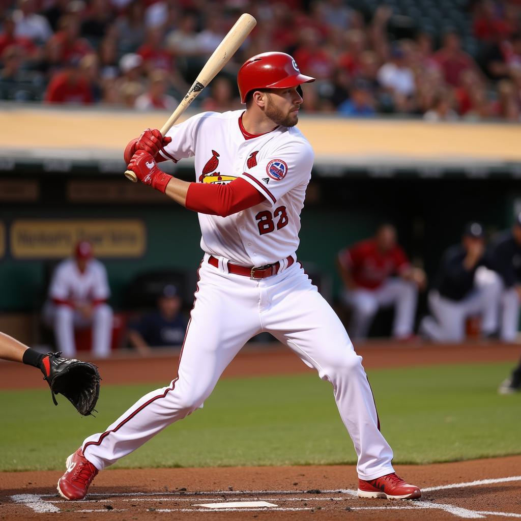 Paul Goldschmidt in his batting stance