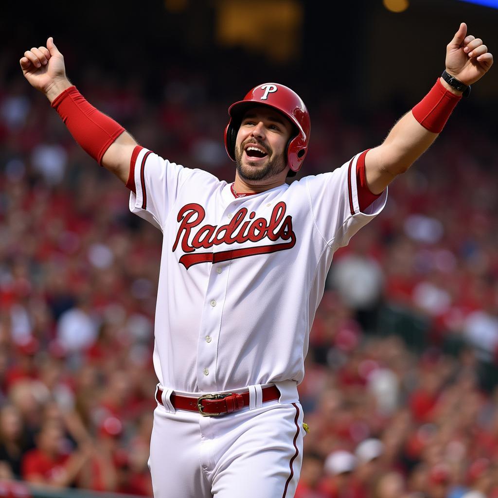 Paul Goldschmidt celebrating a home run