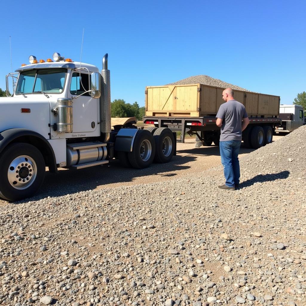 Pea Gravel Delivery Truck