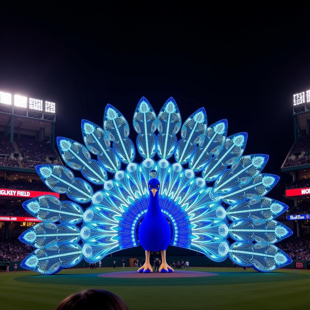 Peacock Takes Flight at Wrigley Field