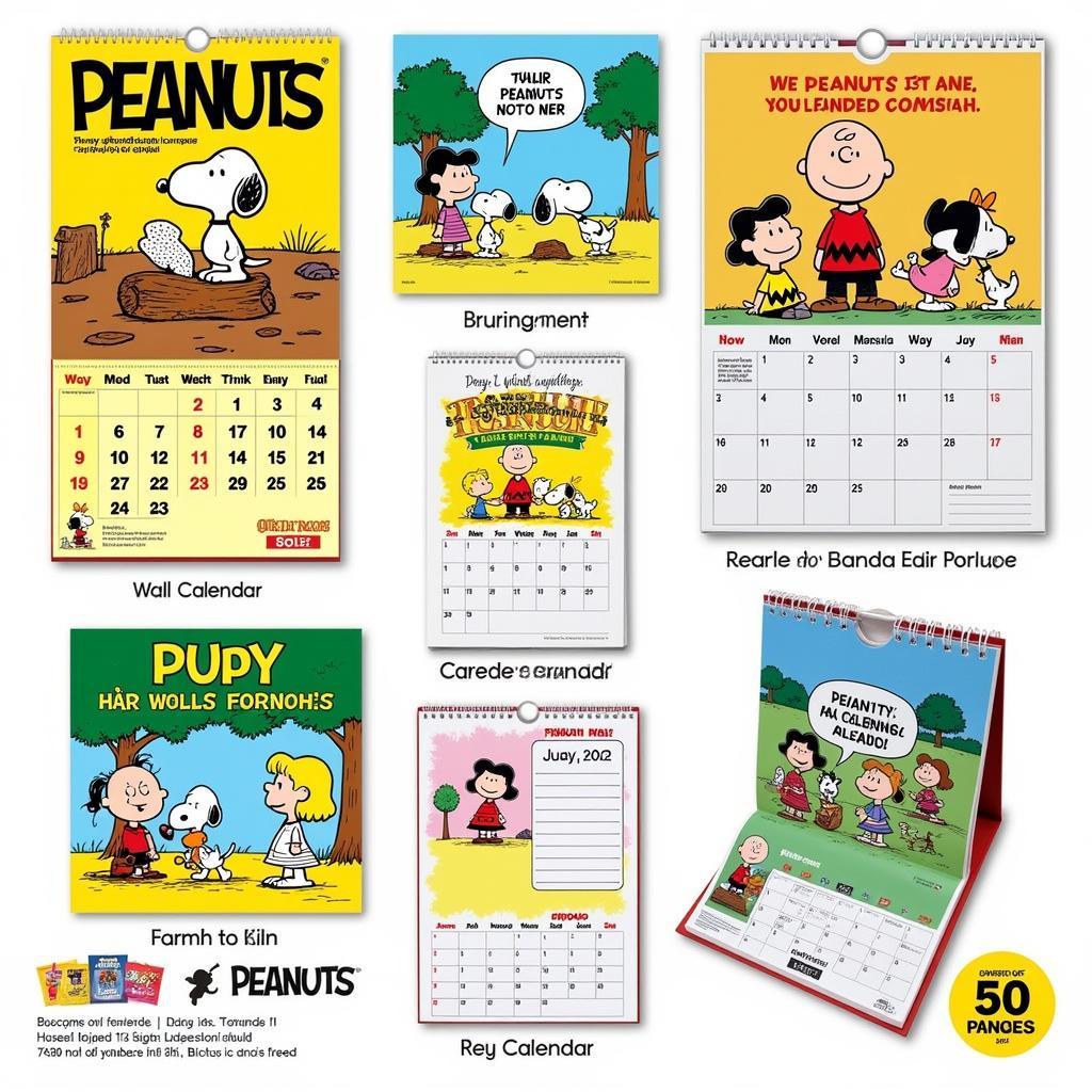 Peanuts Calendar Designs