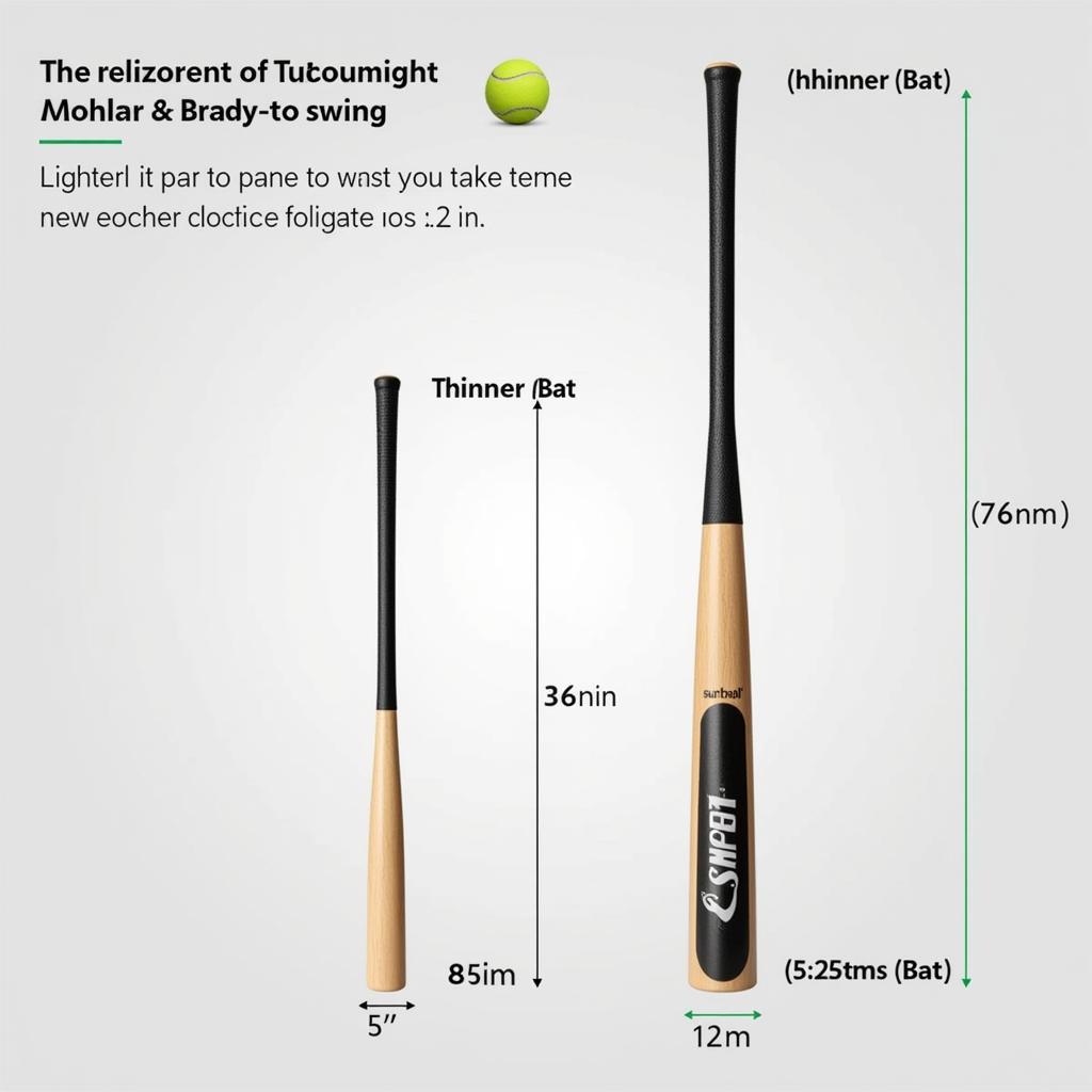 Pencil Softball Bat Compared to Regular Bat