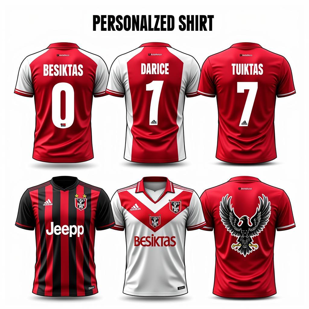 Various personalised Beşiktaş t-shirt designs