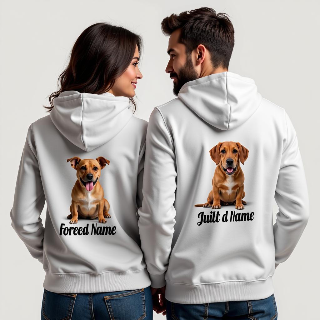 Personalized dog shirts for couples with custom names