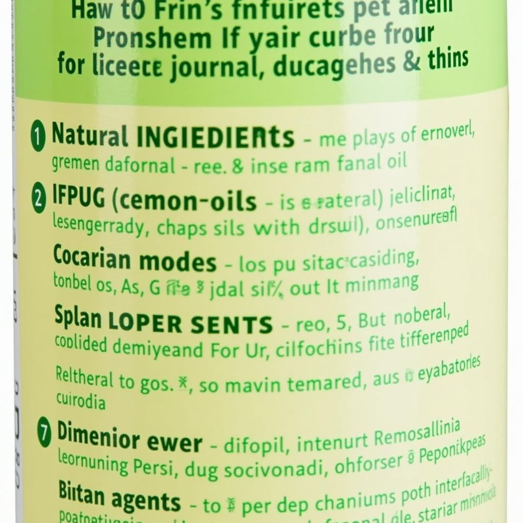 Pet-Safe Deterrent Spray Ingredients