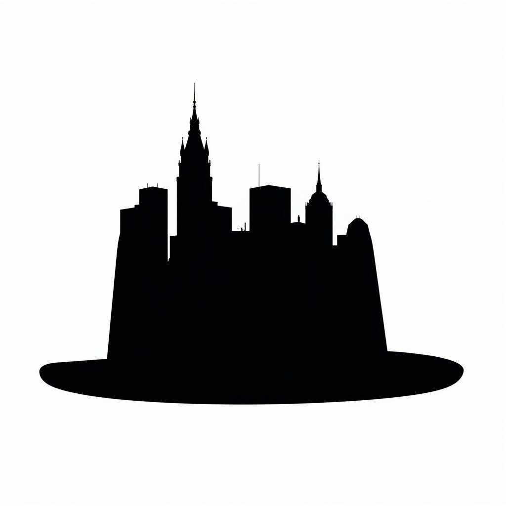 Philadelphia Cityscape Hat Silhouette