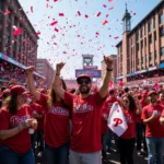 Phillies fans celebrate a World Series victory