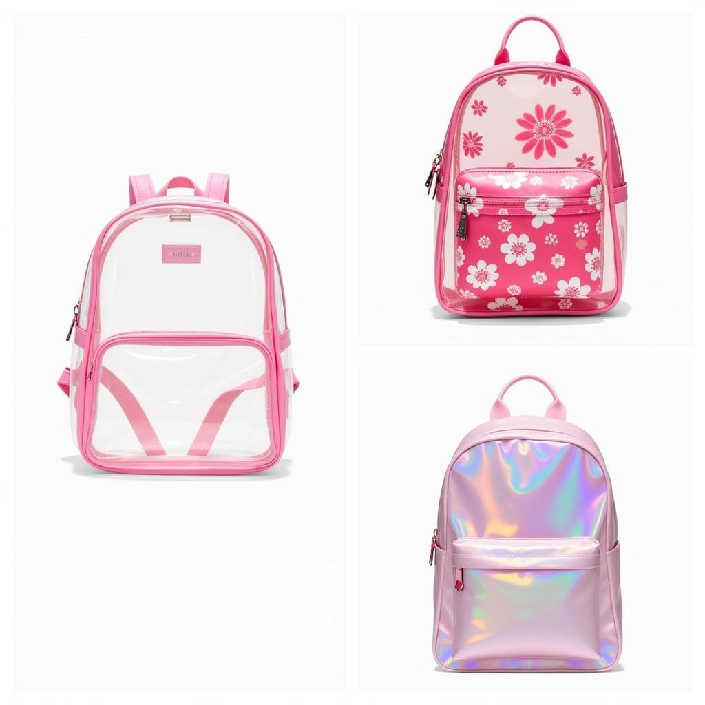 Pink Clear Backpack Styles