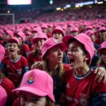 Besiktas Fans Sporting Pink Mariners Hats