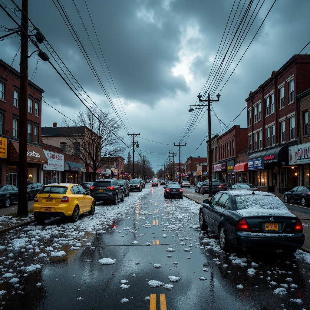 Aftermath of a Devastating Hail Storm in Pittsburgh